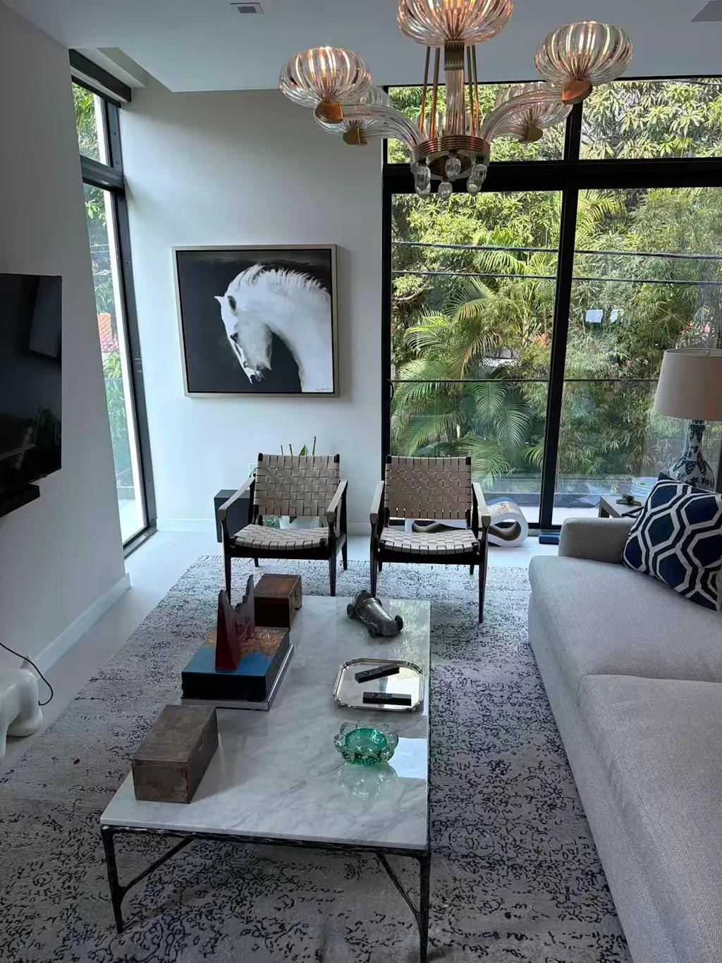 Thaddeus Rectangle Marble Coffee Table