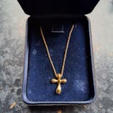 Vintage Elsa Peretti Tiffany & Co Hallmarked 18k Solid Gold Cross Pendant Necklace