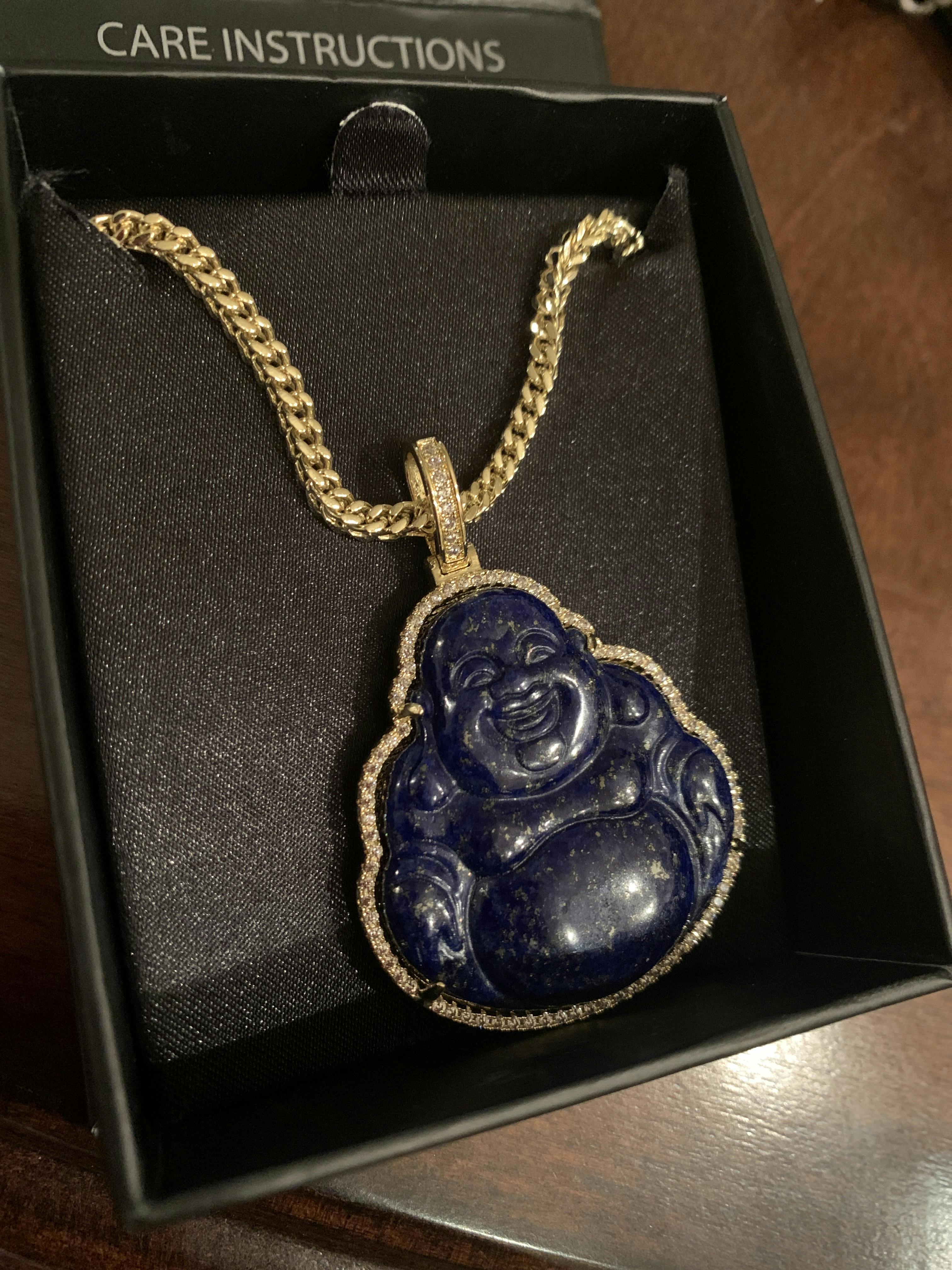 【King Ice】☆日本未入荷☆BLUE LAPIS BUDDHA NECKLACE Blue Lapis Buddha Necklace | Far East Jewelry | King Ice