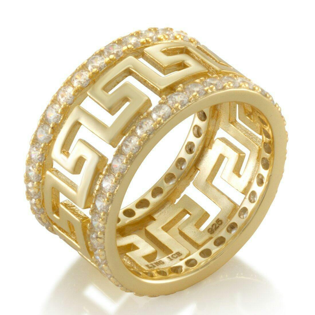 Greek Key Ring | Sterling Silver Rings | King Ice