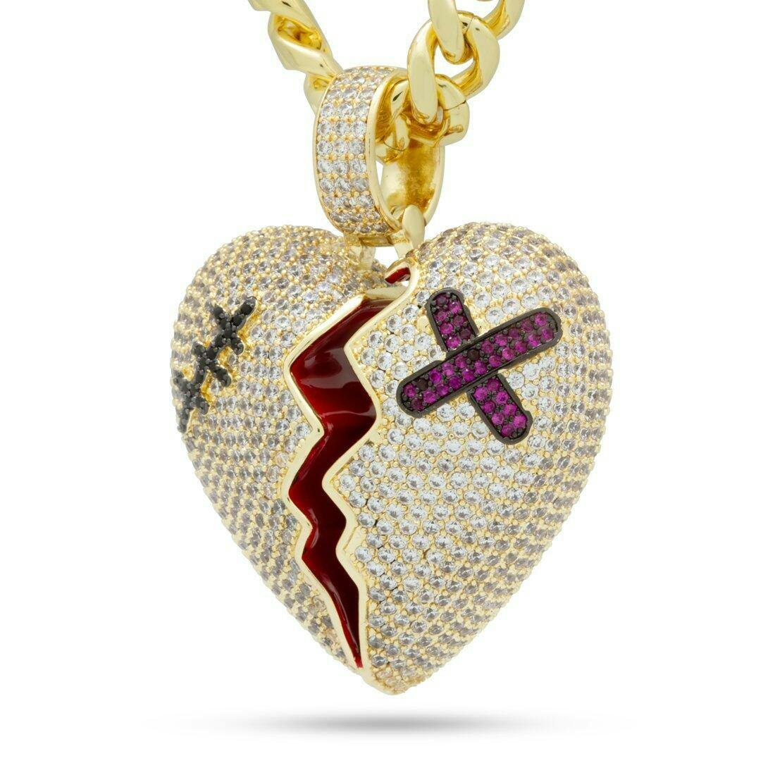 【King Ice】☆日本未入荷☆SUICIDE KING ANDOF HEARTS NECKLACE Broken Heart Necklace | Men's Necklaces | King Ice