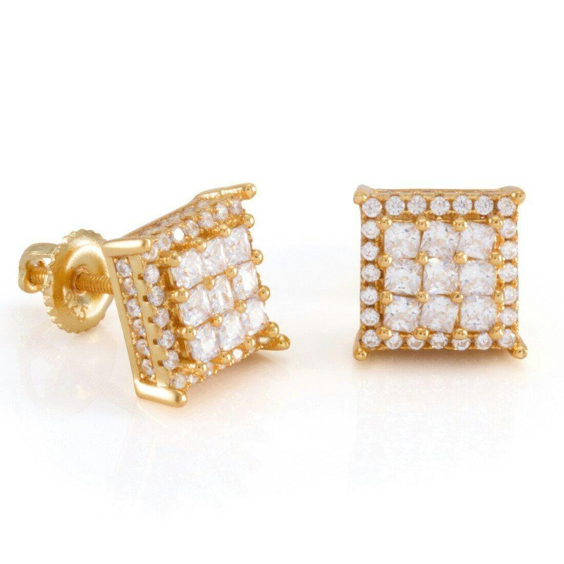 King Ice × RUFF RYDERS ☆ STUD LOGO EARRINGS 2色 Earrings | Hip Hop Jewelry - King Ice