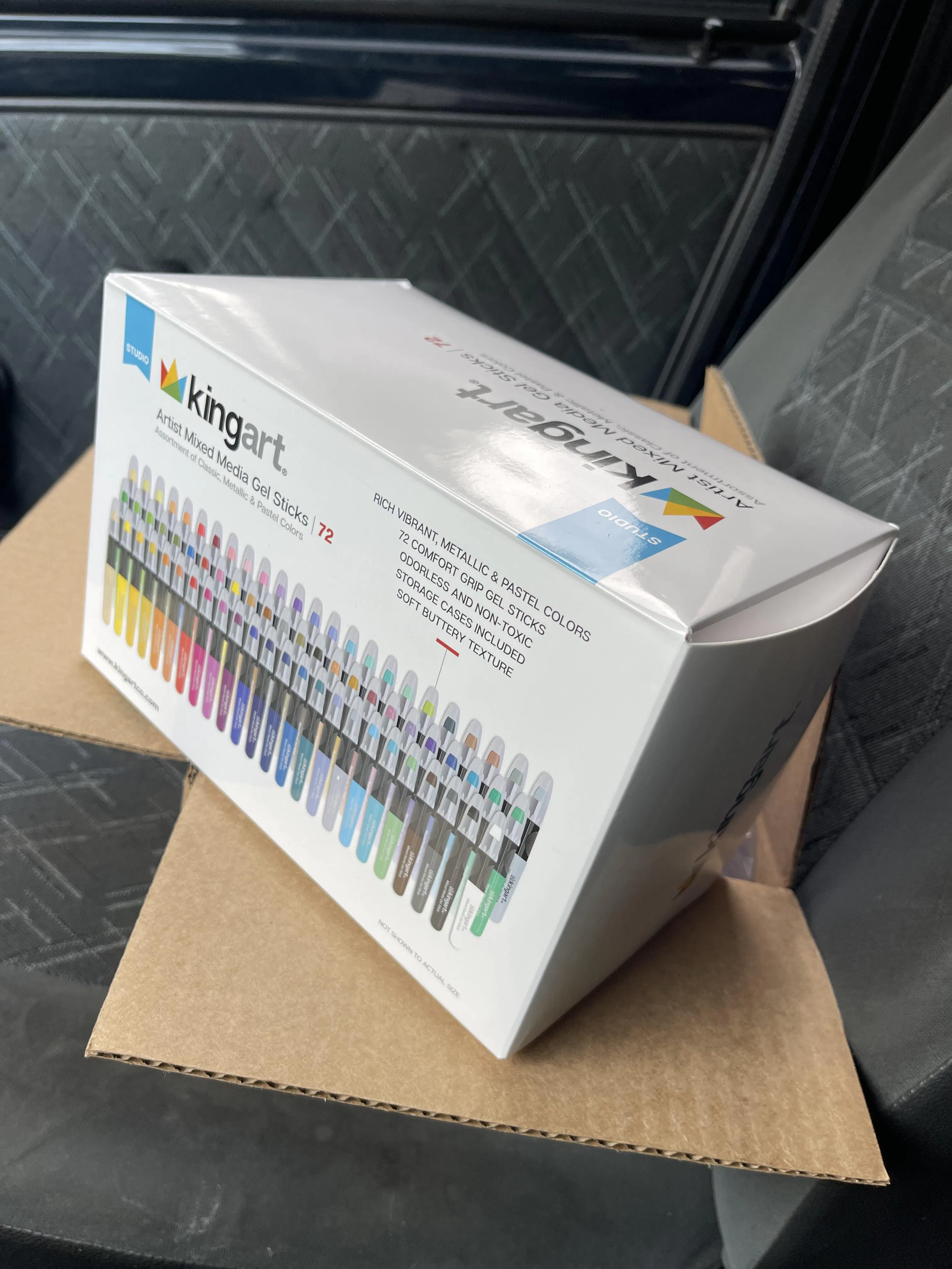 KINGART® Gel Stick Artist Mixed Media Watercolor Crayons, Set of 48