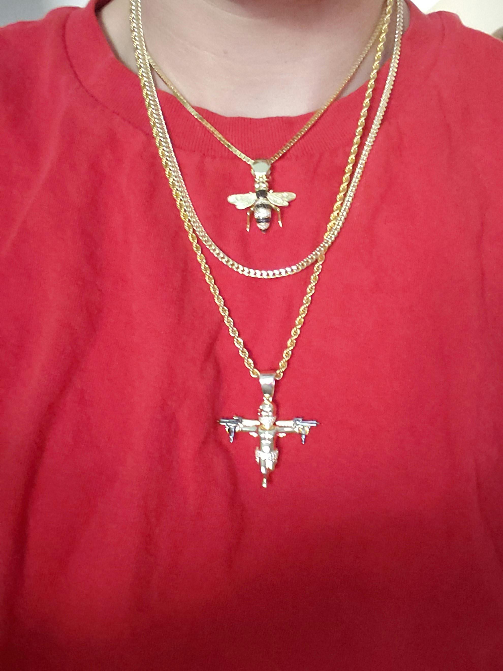 Dual Uzi Angel Necklace | Hip Hop Necklaces | King Ice