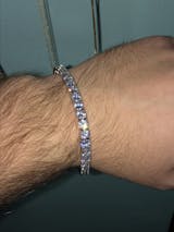 King Ice 5mm ブレスレット Tennis Bracelet ホワイトゴールド 5mm Tennis Bracelet | Hip Hop Bracelets | King Ice