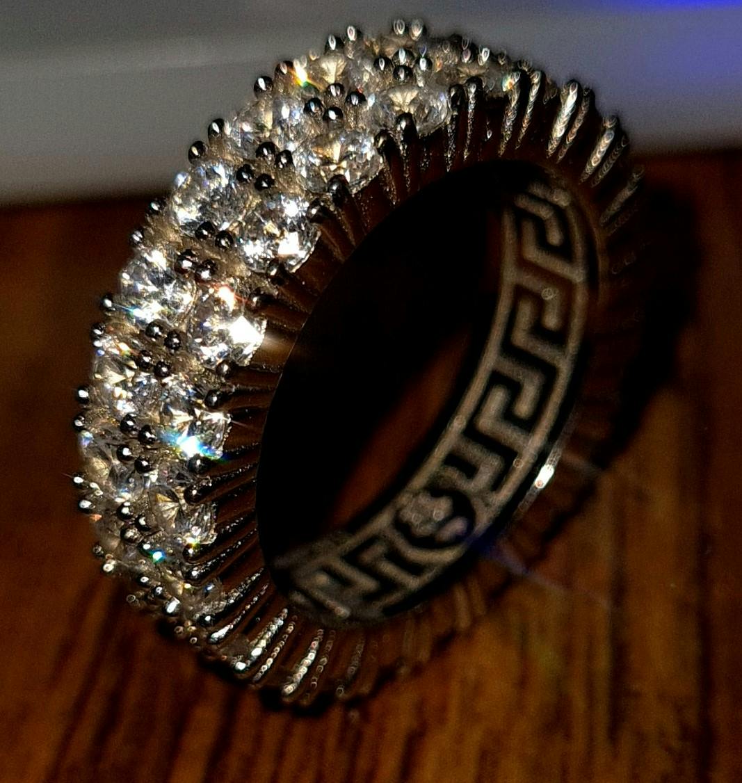 送税込【King Ice】DOUBLE-ROW BRILLIANT-CUT RING (2色) 国内発 Double-Row Brilliant-Cut Ring | Sterling Silver Rings – King Ice