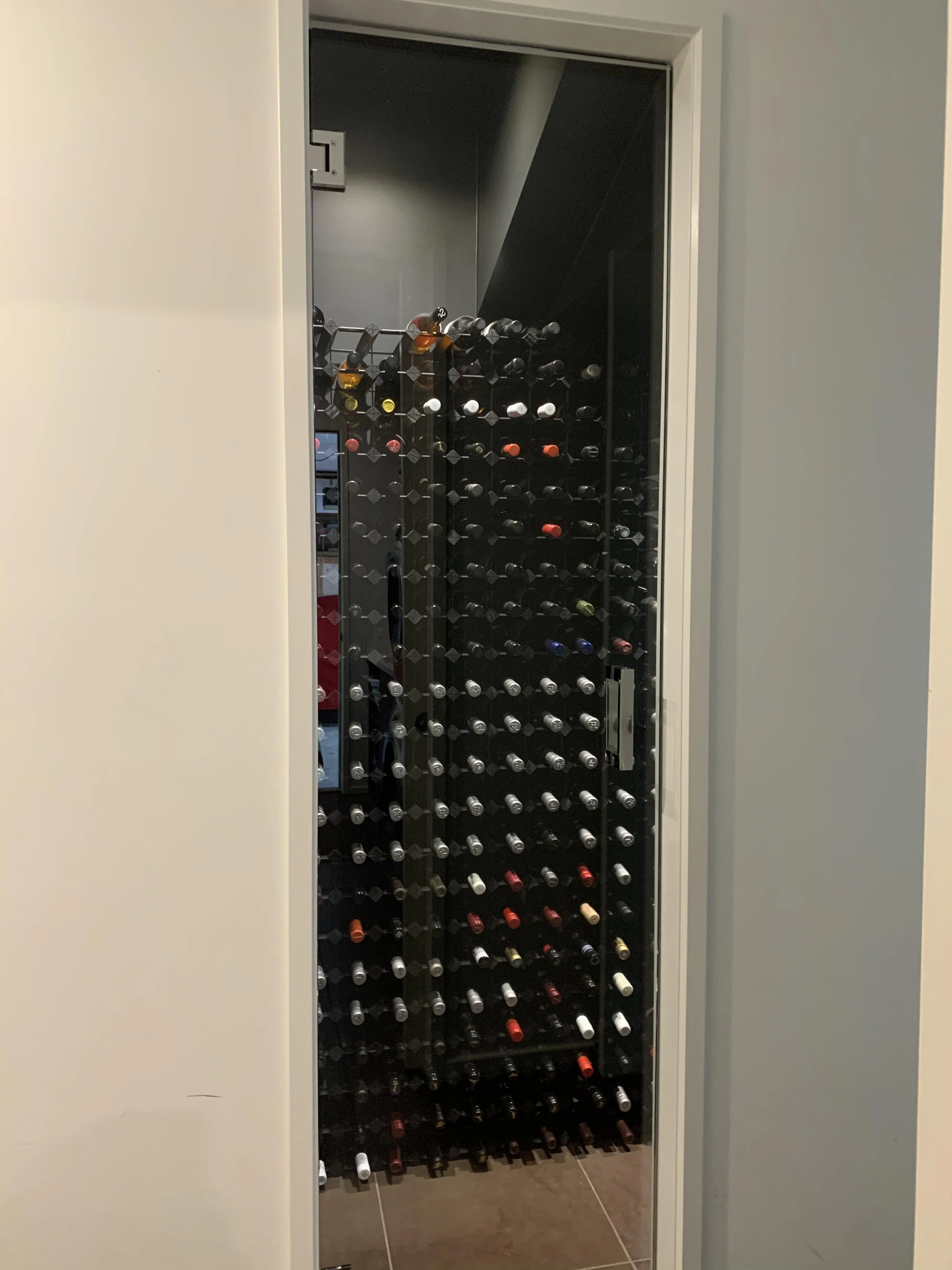 Sloped Timber Wine Rack | Natural Finish