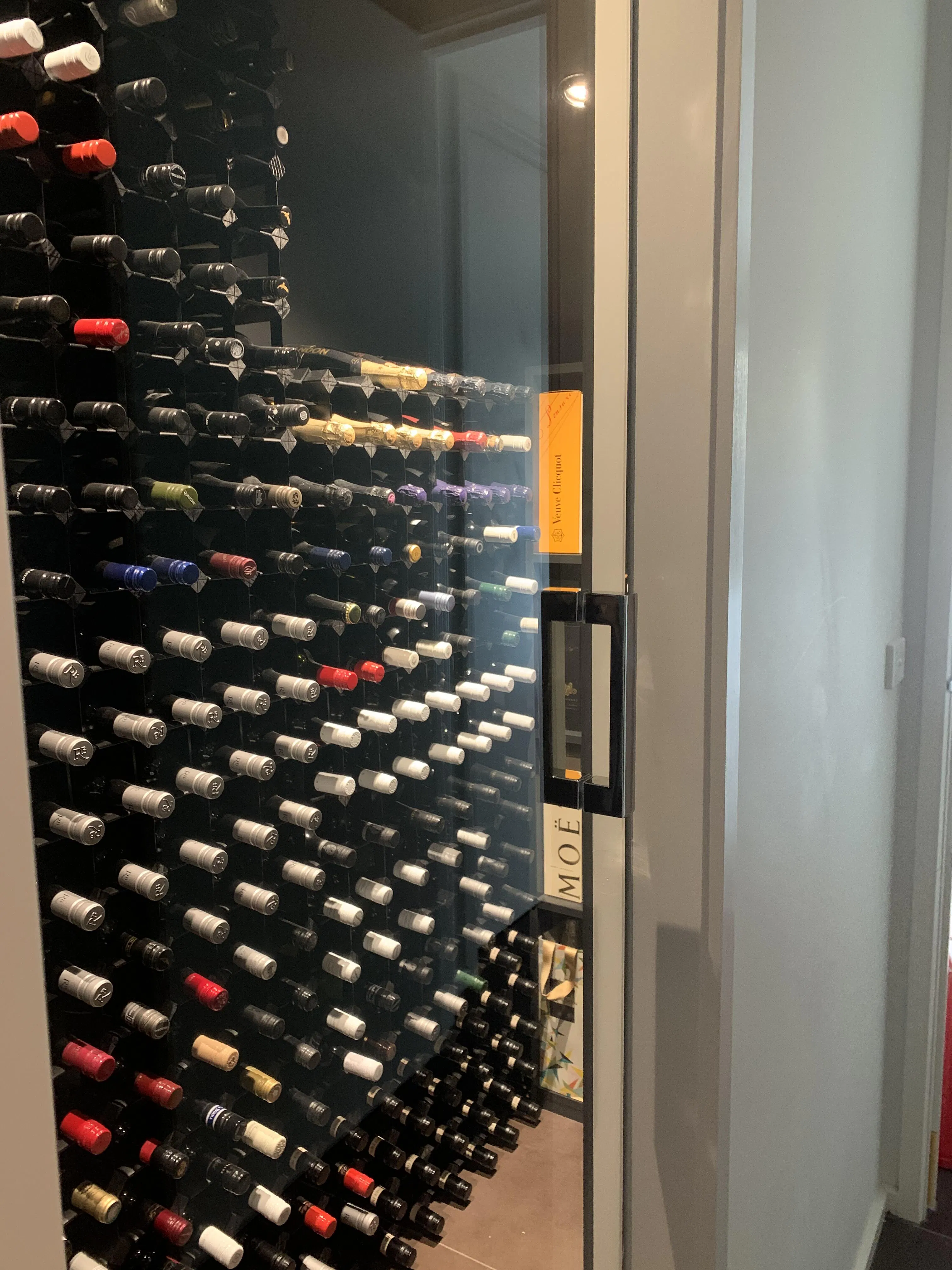 Sloped Timber Wine Rack | Natural Finish