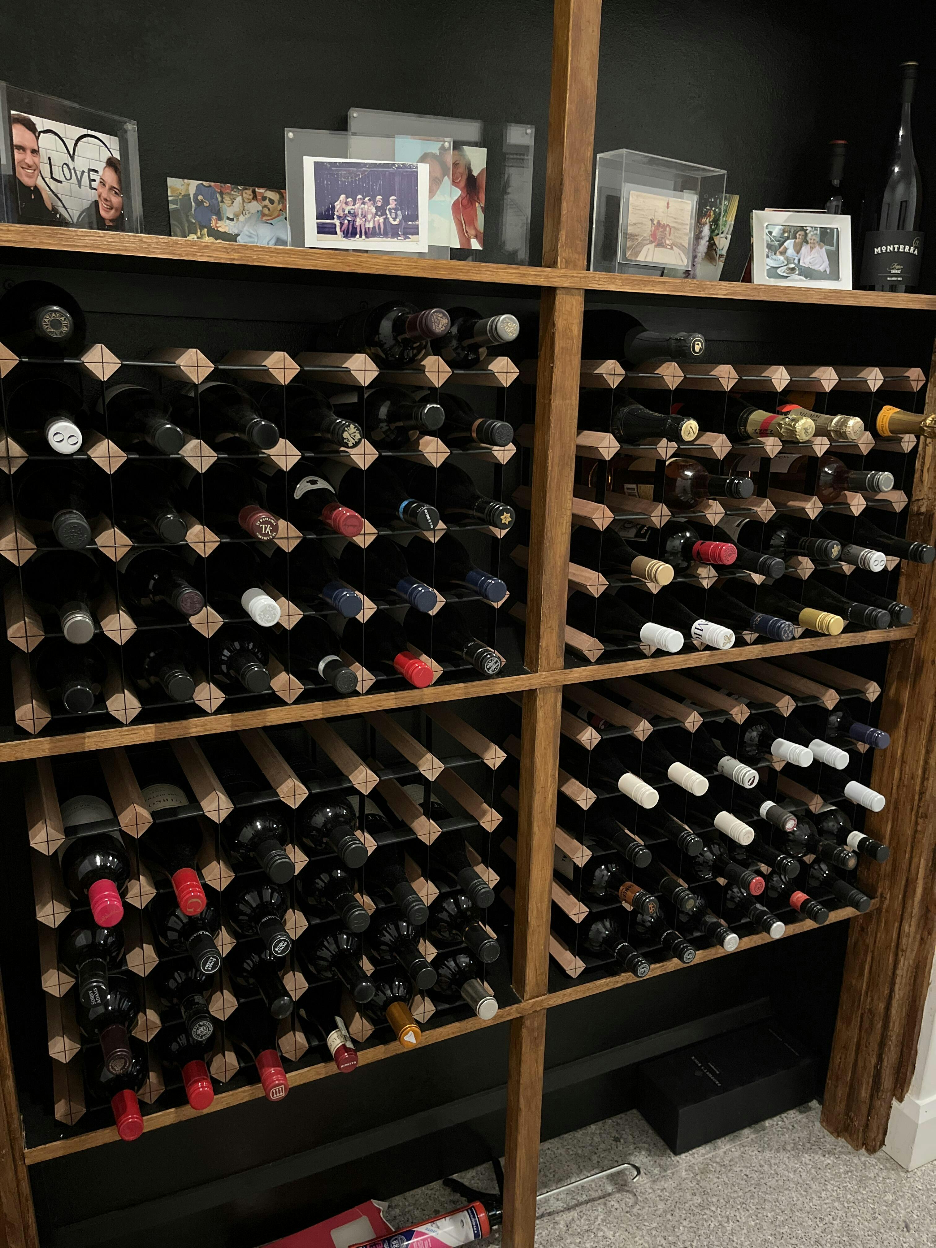 Custom Built Wine Rack Dark Mahogany Finish UnAssembled