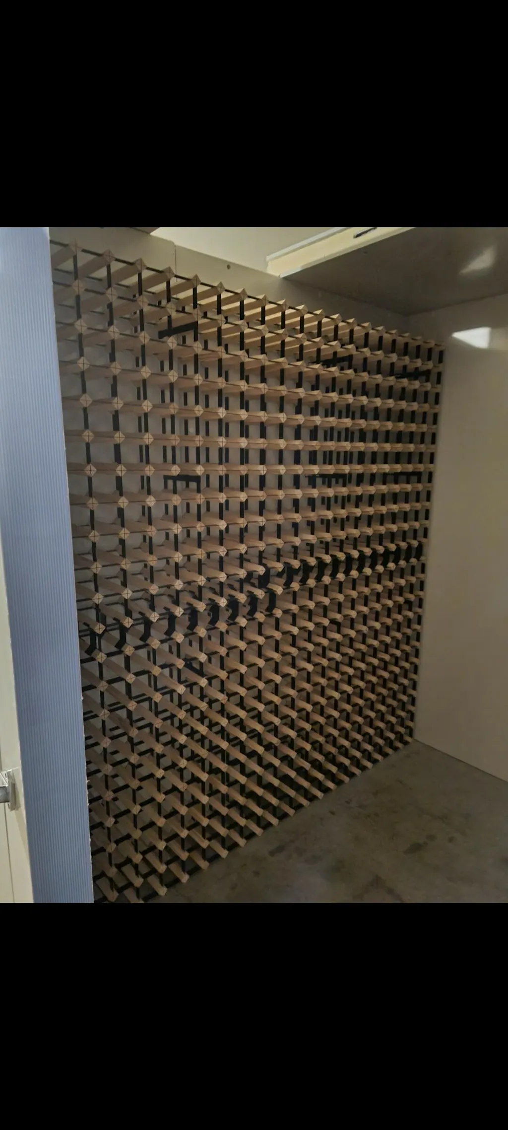 Sloped Timber Wine Rack | Natural Finish