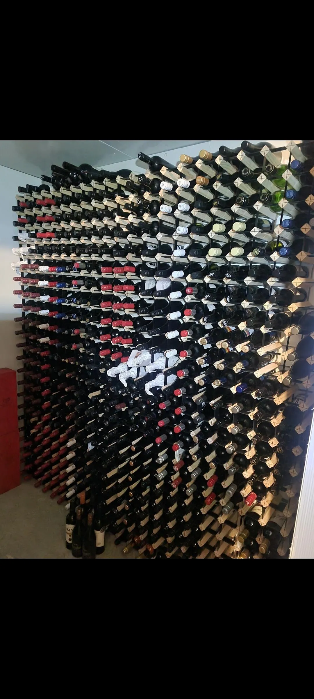 Sloped Timber Wine Rack | Natural Finish