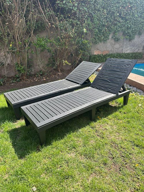 Reposera Reclinable Madera Plástica BlackWood 189 x 58 cm Sunseeker 1 un
