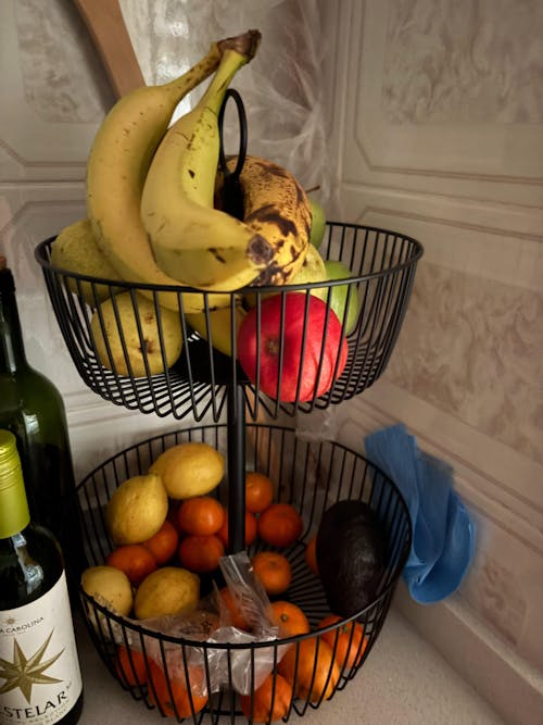 Canasto Frutas 2 Niveles Home Logics