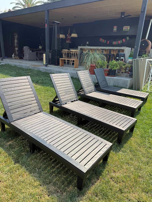 Reposera Reclinable Madera Plástica BlackWood 189 x 58 cm Sunseeker 1 un