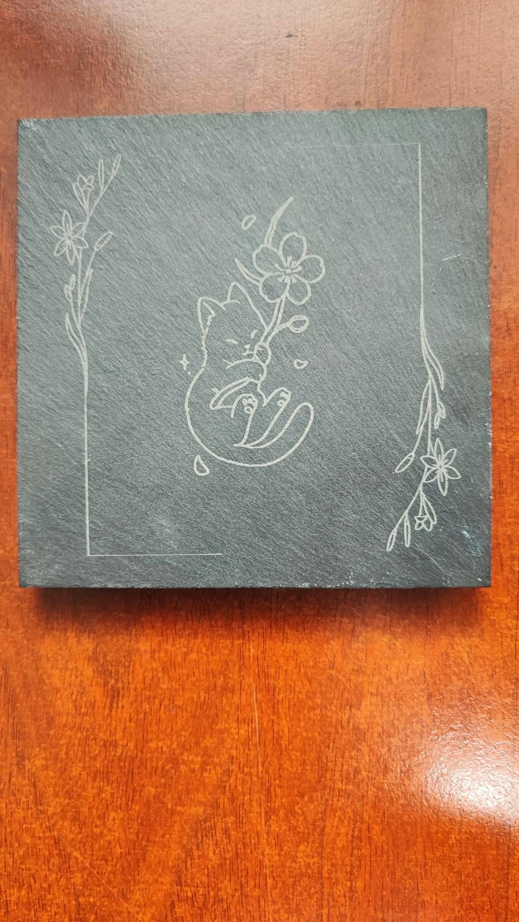 Juego 6 Posavasos Pizarra 10X10Cm SG 1 un