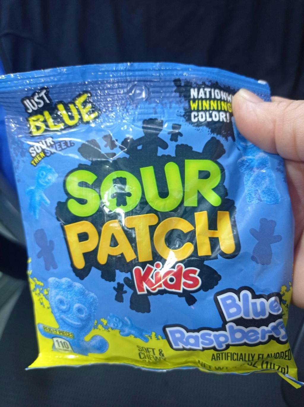 Gomitas Frambuesa Azul Sour Patch Kids 12 x 102 g