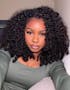250% Density Burmese Kinky Curly 13x4 Lace Frontal Wig Pre Plucked Pull Go Drawstring Wig