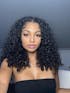 250% Density Burmese Kinky Curly 13x4 Lace Frontal Wig Pre Plucked Pull Go Drawstring Wig