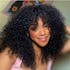 Glueless 250% Density Brown Highlights Kinky Curly 3x1 Middle Part Bob Wig with Bangs Pull & Go Wig