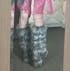 Gray Gradient Faux Fur Y2K Leg Warmers