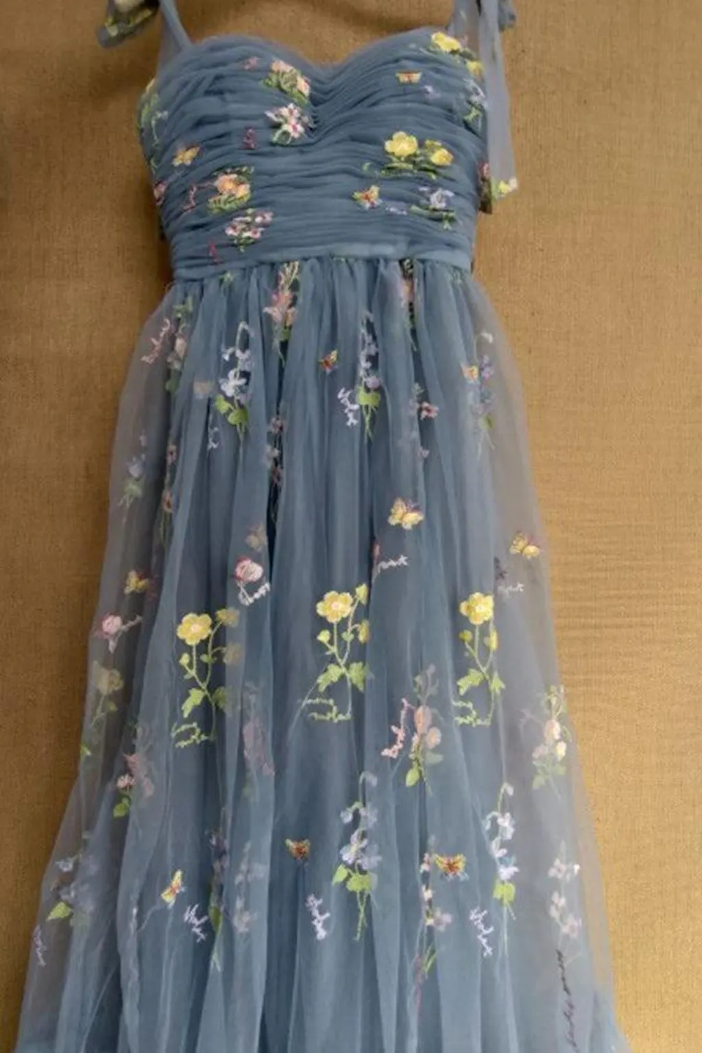 Sweetheart Floor Length A-line Backless Tulle Prom Dresses
