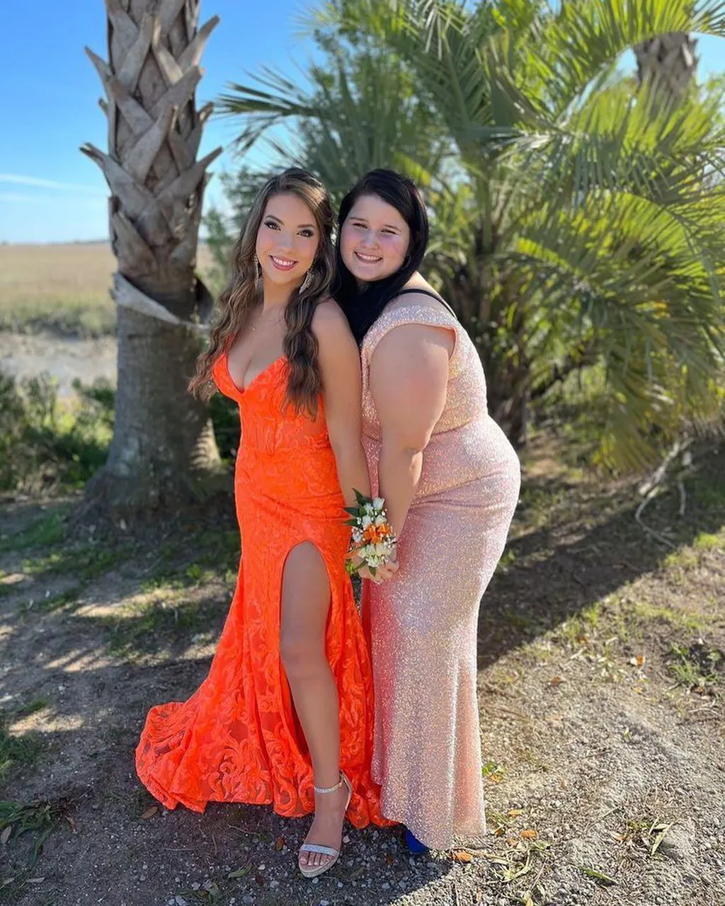 Lakelynn |Mermaid Spaghetti Straps Sequined Lace Prom Dress