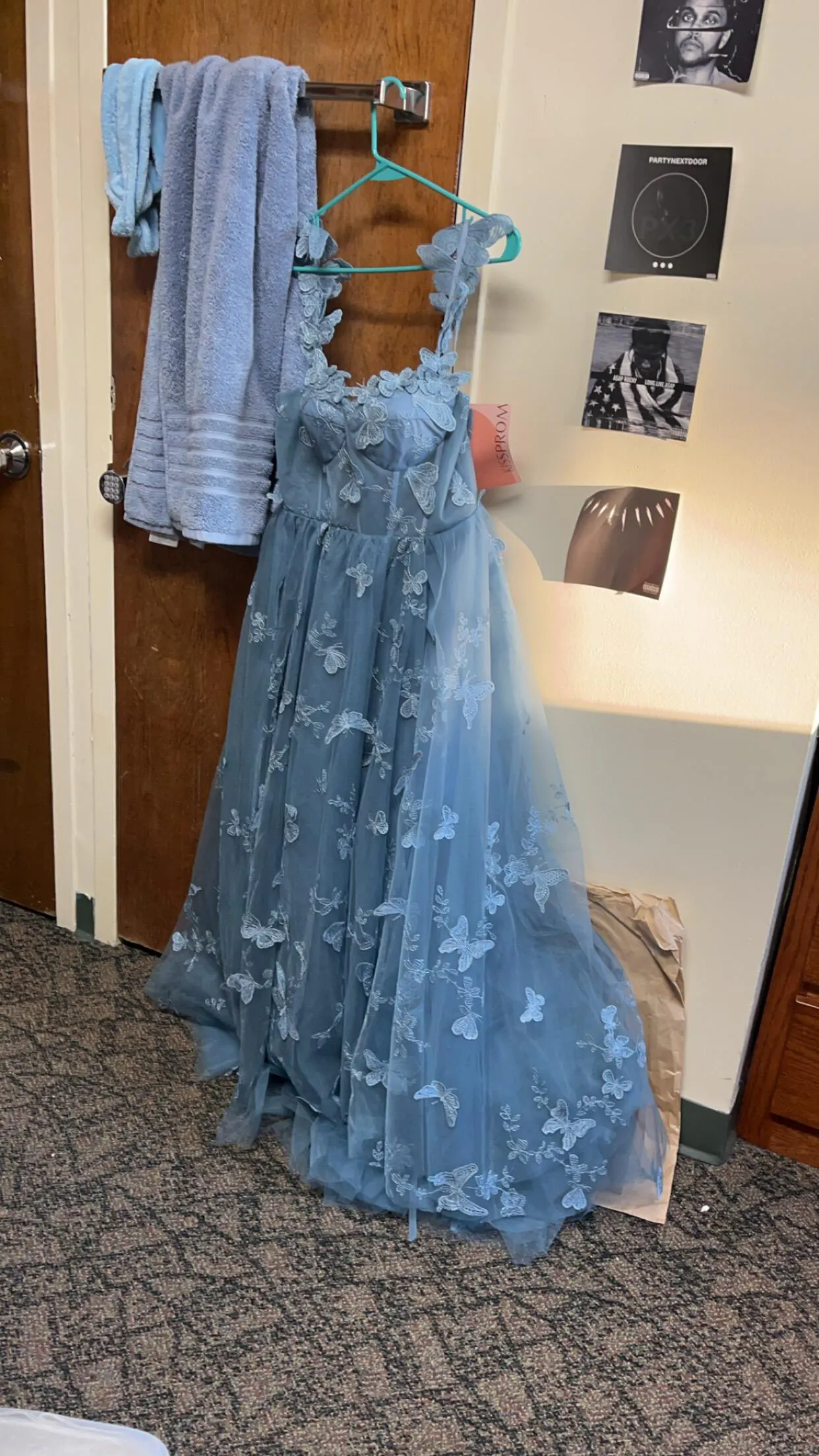 Lilac Prom Dress with 3-D Butterflies SYP58