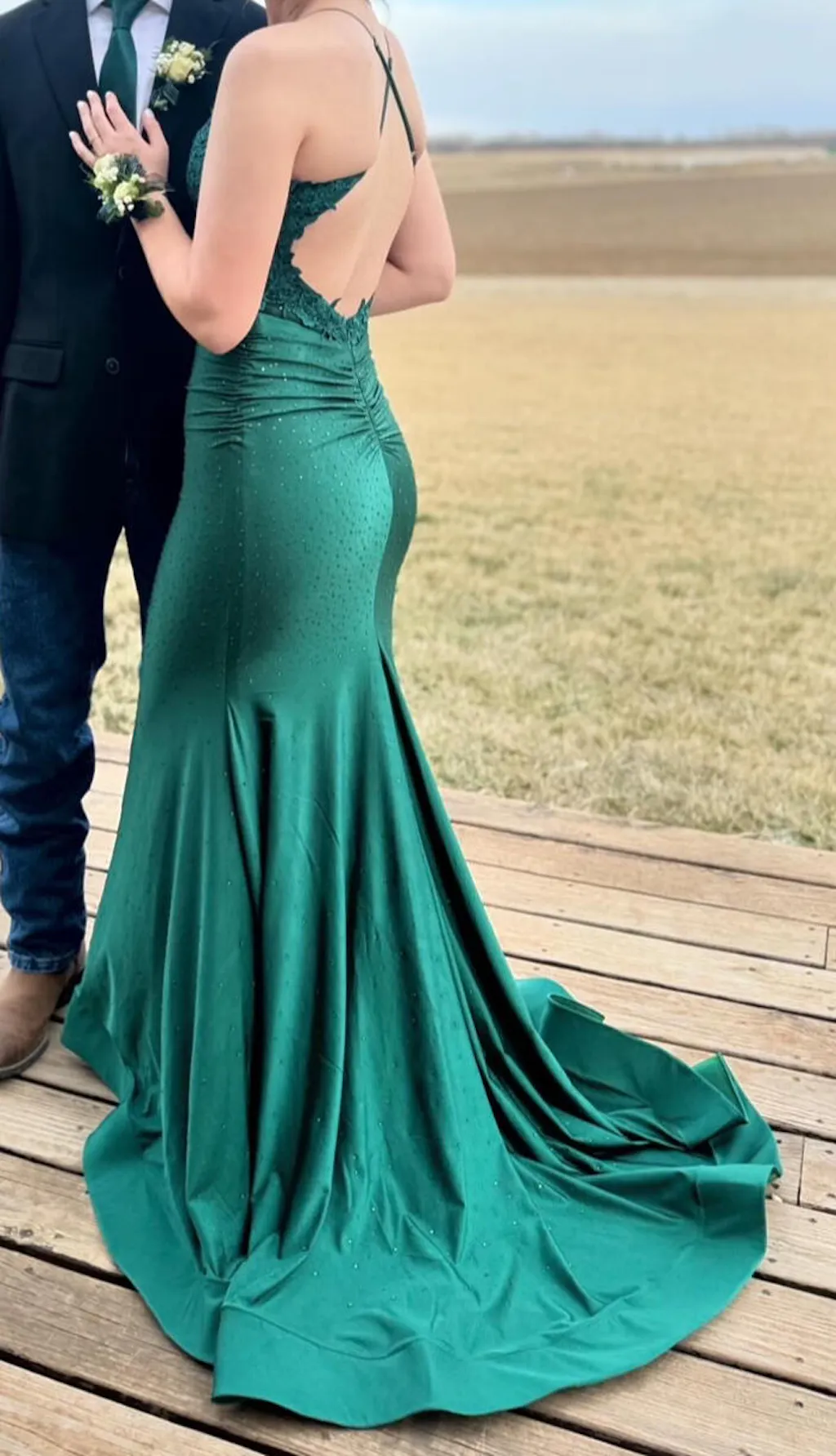 Sexy Green Mermaid Spaghetti Straps Maxi Long Prom Dresses,DP0226 main image 1