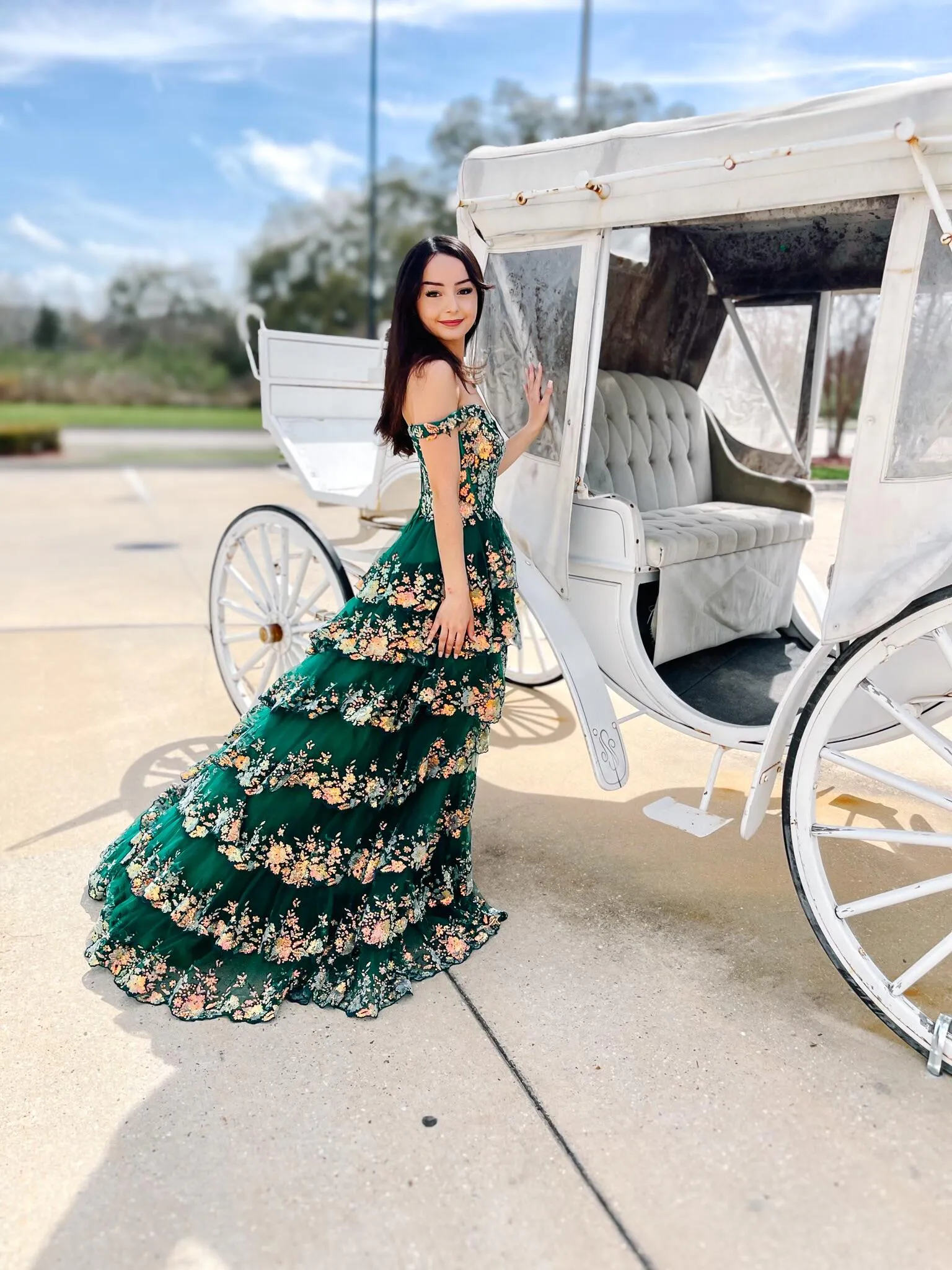 Off-Shoulder Sleeveless Corset A-Line Prom Dress