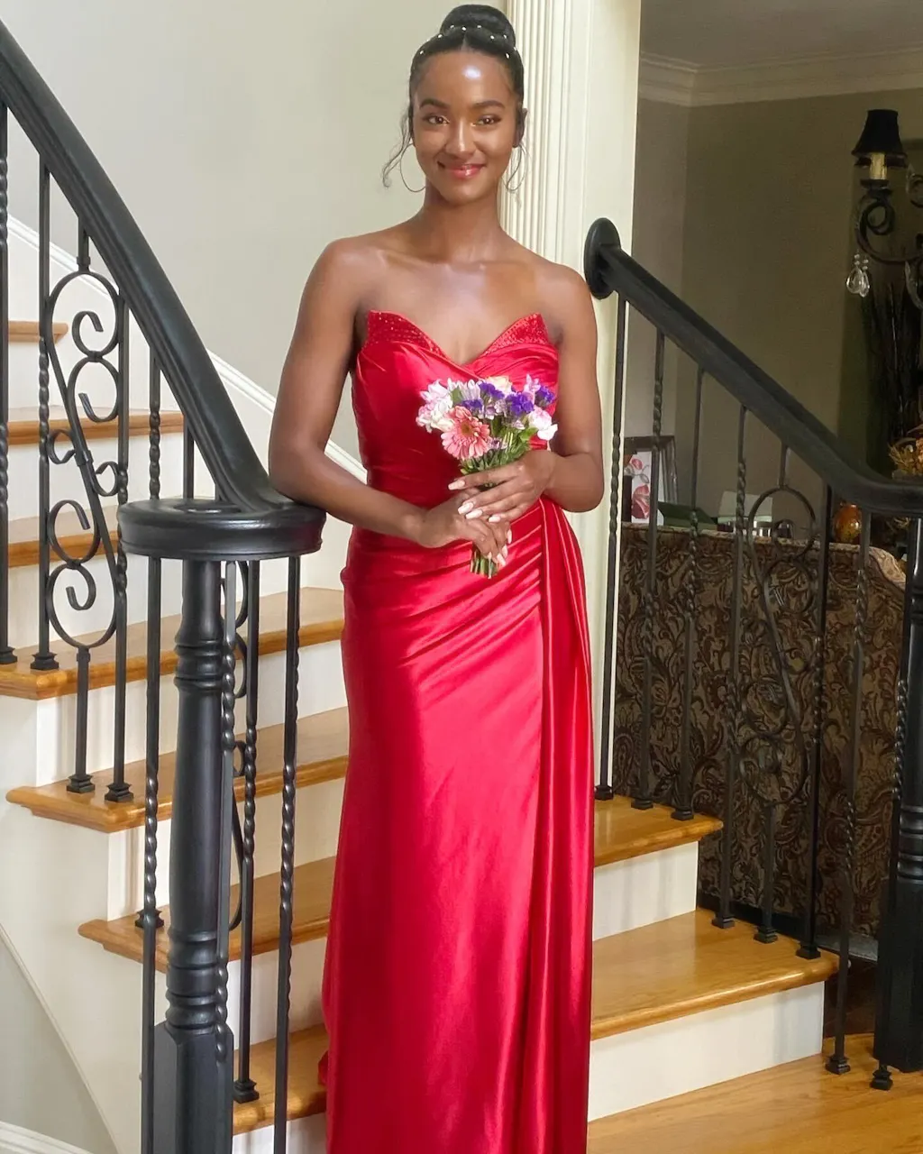 Dusty Blue Mermaid Corset Off The Shoulder Long Prom Dress With Slit main image 1