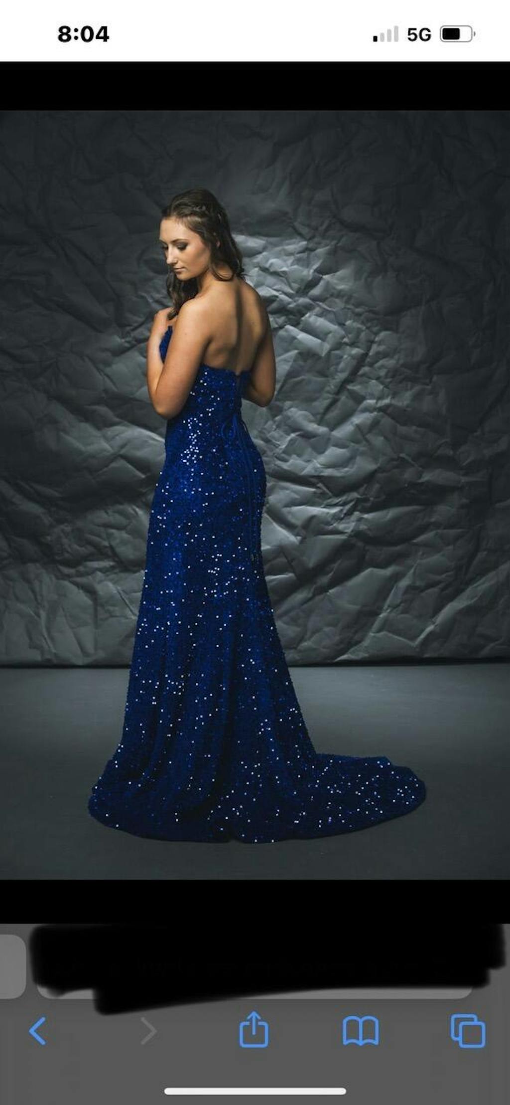 Lauryn Royal Blue Mermaid Sweetheart Neck Sequins Prom Dress 3518