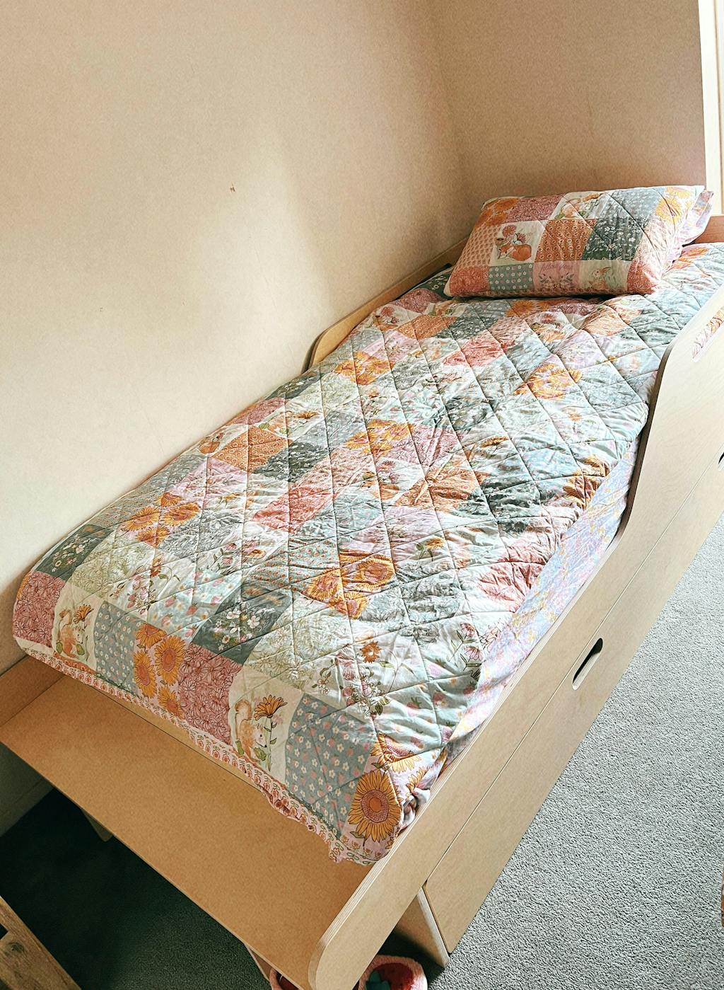 Quality Bed with Storage & Guardrails KitSmart Furniture