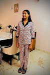 Cotton Front-open nightwear set