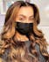 Klaiyi Ombre Brown Blonde Highlight Lace Front Wig Human Hair Loose Wave