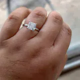 1.2 CT Princess Cut Hidden Halo Lab Grown Diamond Engagement Ring