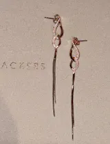 Rose Gold Oval Drop Earrings