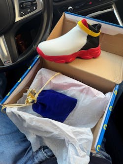 Sonic Shadow Air Sneakers CHAOS EMERALDS & RINGS