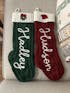 Custom Name Knitted Stockings, Large 18” Embroidered Customized Stocking