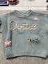 Hand embroidered kids name sweater