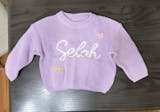Hand embroidered kids name sweater