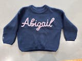 Hand embroidered kids name sweater