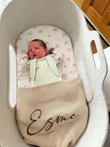 Personalized Embroidered Baby Name Blanket – Soft Cotton Knit Newborn Blanket, Baby Shower Gift