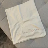 Lightweight Personalized Baby Blanket – Breathable Cotton Knit Infant Blanket, Spring/Summer Newborn Gift