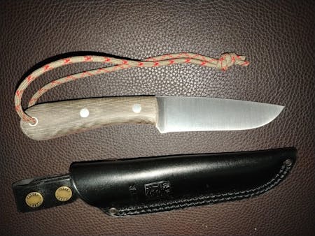 Joker Montañero Fixed Blade Green Canvas Micarta Satin 14C28N Sandvik