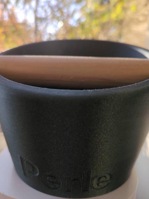 The Oval | Knock Box With Oak or Iroko Knock Bar