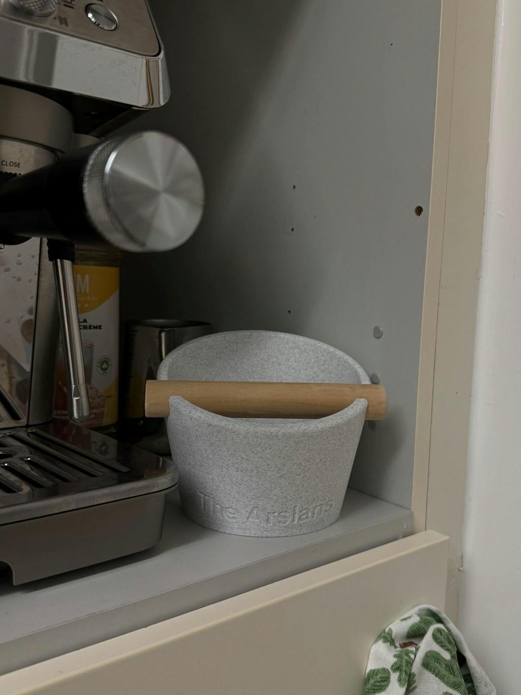 The Oval | Knock Box With Oak or Iroko Knock Bar