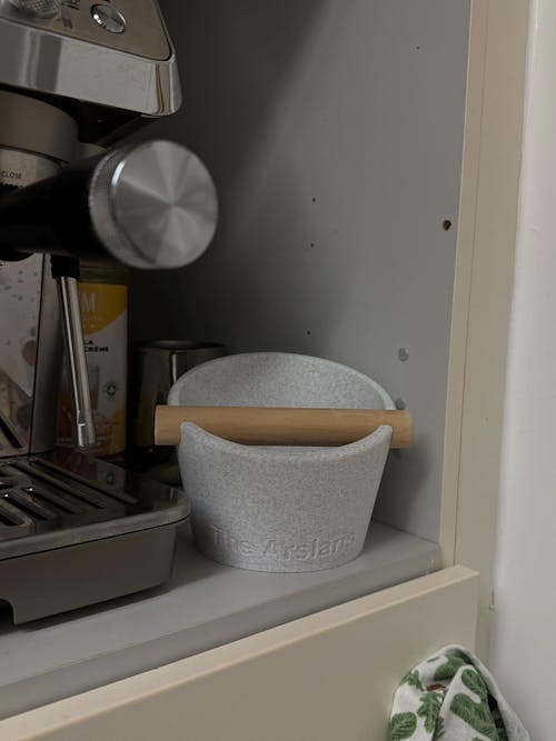 The Oval | Knock Box With Oak or Iroko Knock Bar