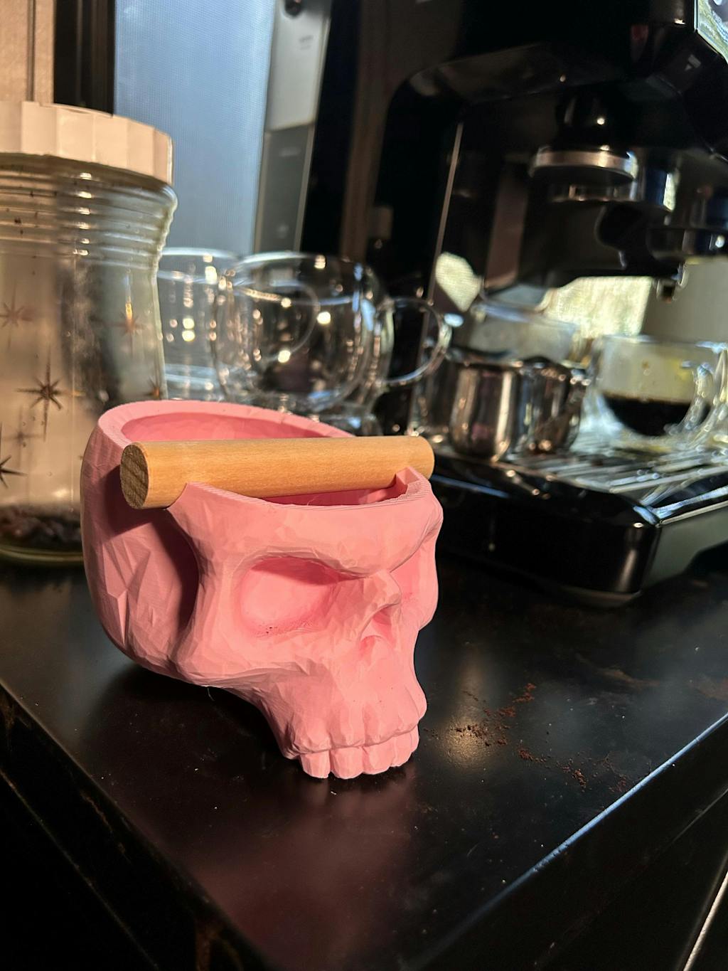 The Skull | Knock Box With Oak or Iroko Knock Bar