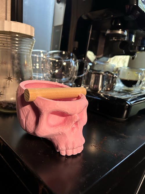 The Skull | Knock Box With Oak or Iroko Knock Bar