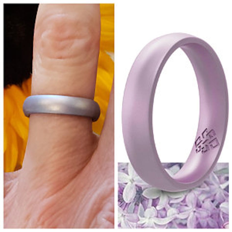 Lavender Purple Pearly Breathable Silicone Ring For Women Knot
